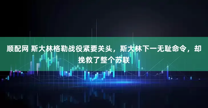 顺配网 斯大林格勒战役紧要关头，斯大林下一无耻命令，却挽救了整个苏联